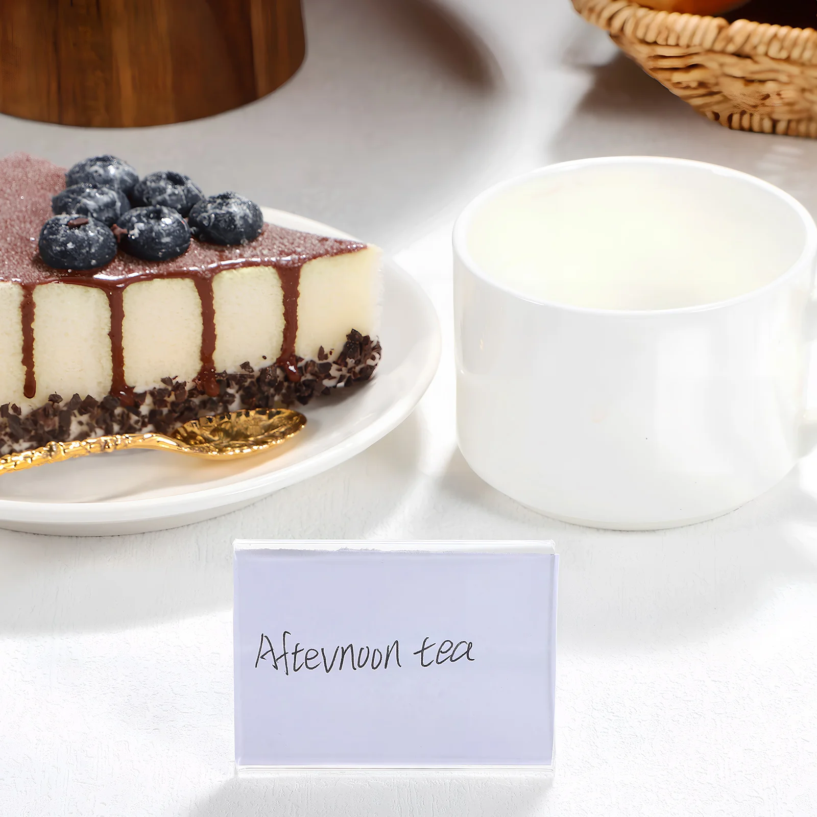 

48Pcs Transparent Sign Holders L Shape Slanted Tabletop Display Stands Clear Plastic Sign Holders for Home Office Party