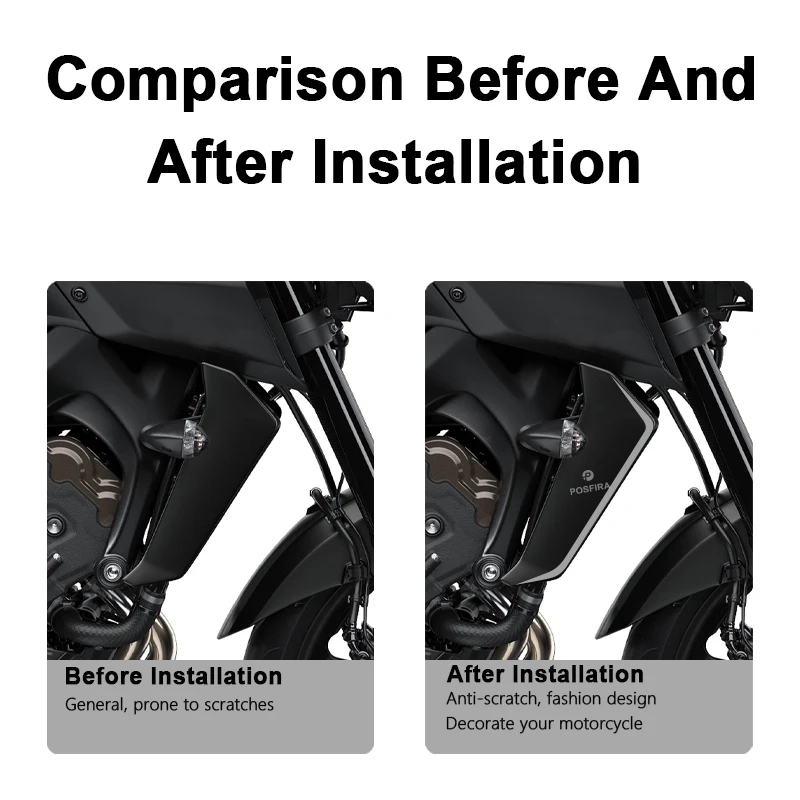 POSFIRA Motorcycle Radiator Panel Sticker Vinyl Decals for Yamaha MT09 MT 09 SP MT-09 2017 2018 2019 2020 Decoration Accessories