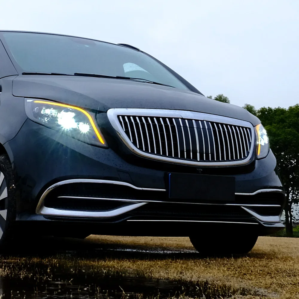 

Для Benz Vito W447 V260 V300 2016-2024 Автомобильная фара в сборе, обновленная светодиодная фара в стиле S, аксессуары для линз проектора