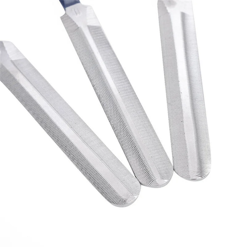 AA26P 3-Pack Double Sided Chitarra Dado Sella Scanalata File Liuta Chitarra In Acciaio Fret Dado File Chitarra Basso Mandolino Strumento di Riparazione