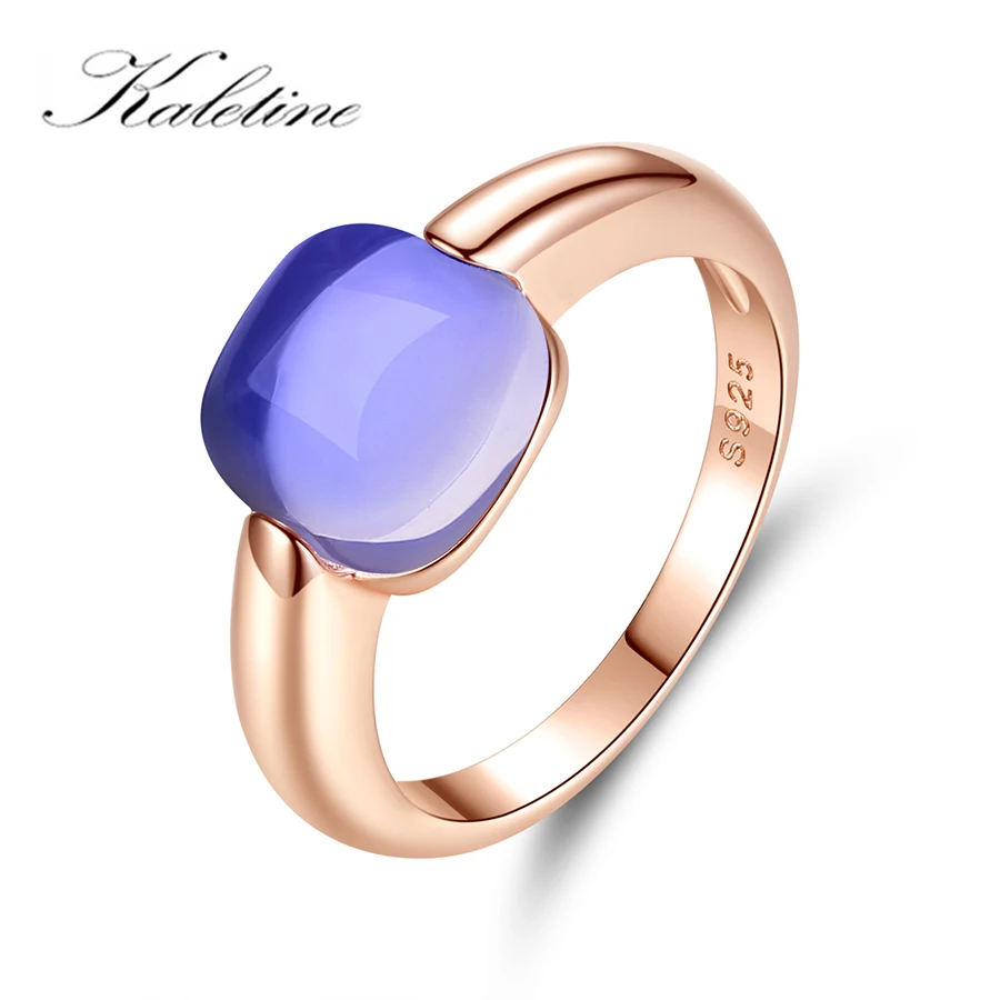 

KALETINE Crystals Luxury 925 Sterling Silver Rings For Women New Elegant Wedding Party Rings Jewelry Accessories Girl Mom Gift