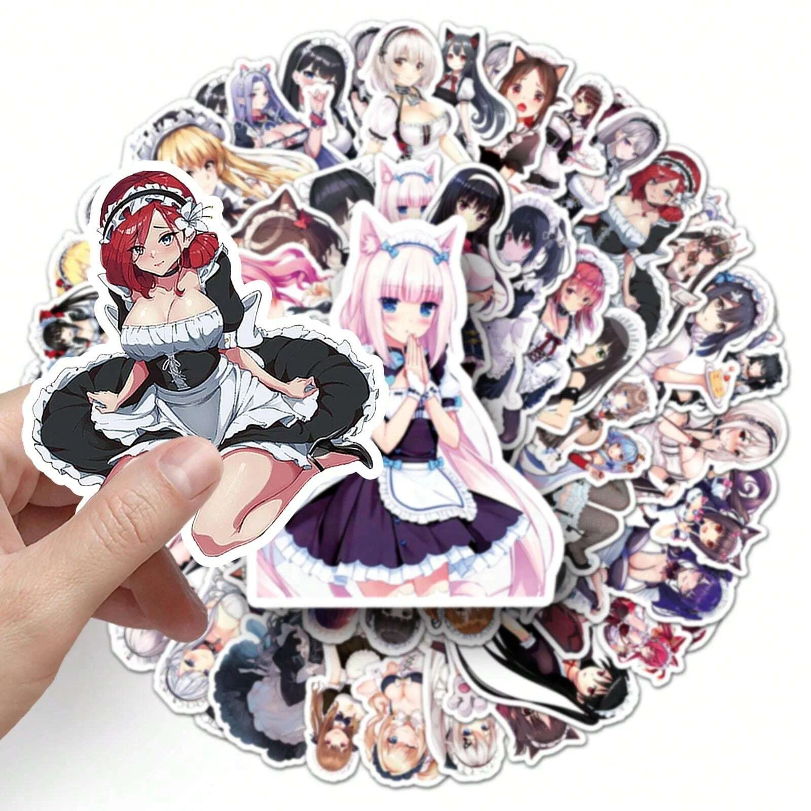 10/30/50pcs Sexy Anime Maid Girl Stickers Hentai Waifu Decals Graffiti Motorcycle Car Skateboard Waterproof Sticker Kids Toy