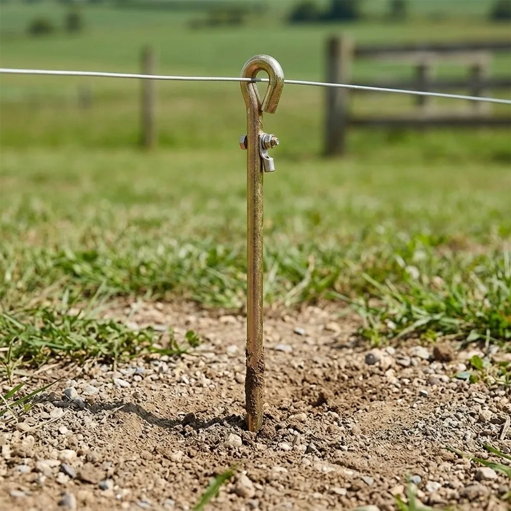 Steel Ground Rod Pin Designed for Electric Fence for satellite Dish and Portable Generator Grounding with Threaded Actuation