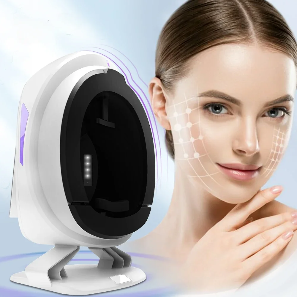 Analisador digital de pele facial, analisador de pele facial com verificador de hidratação, 2 anos, 900W, 3D