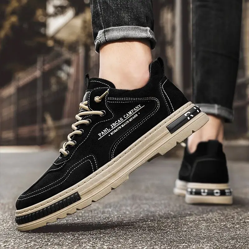 

Men's Casual Work Shoes Spring Breathable Kitchen Slip-Resistant Waterproof Wear-Resistant Fashion Shoes Black Leisure Board ...