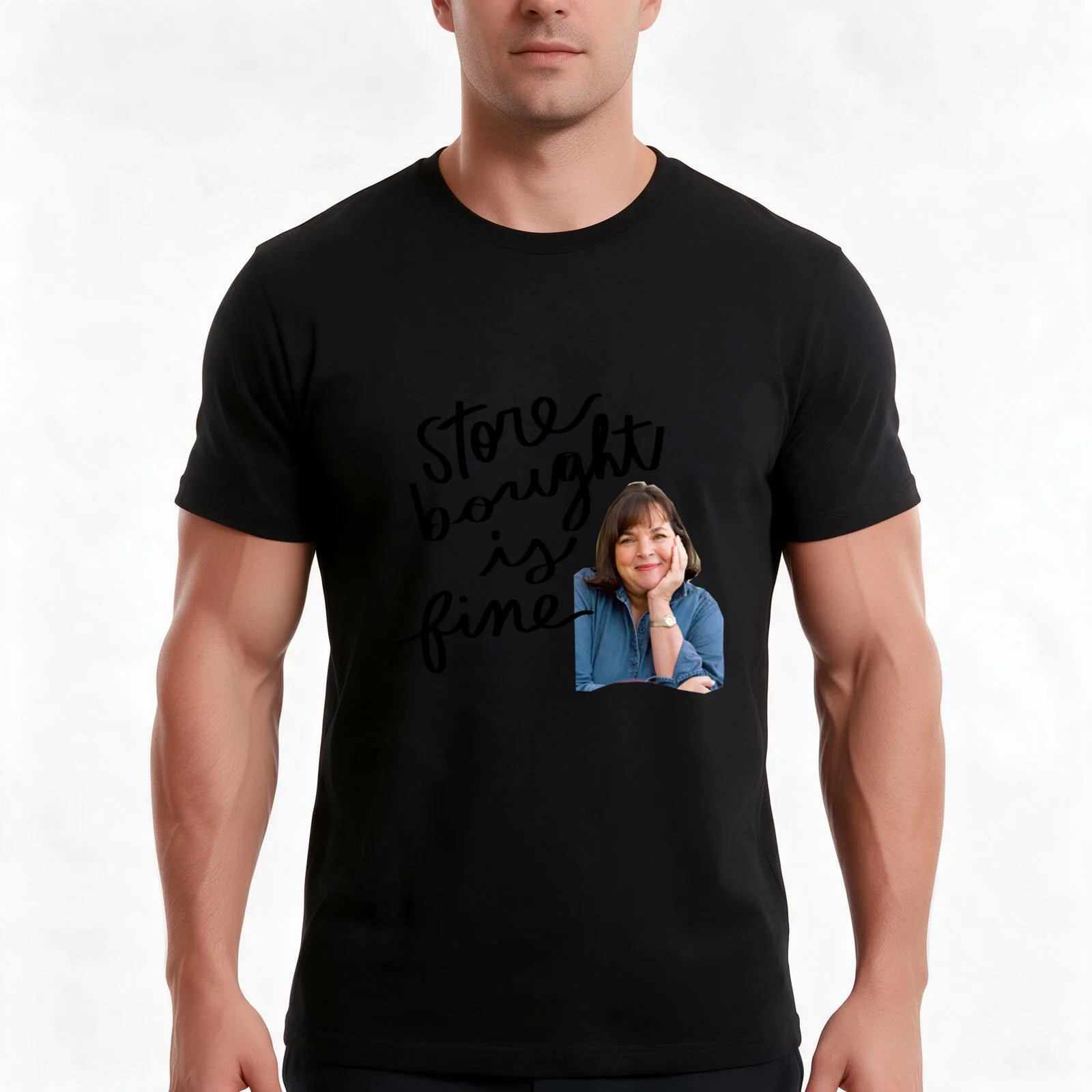 Ina Garten T-Shirt, Summer Casual Cotton Tee, Oversized Streetwear Tops, Vintage Graphic Print, Loose Fit Short Sleeve
