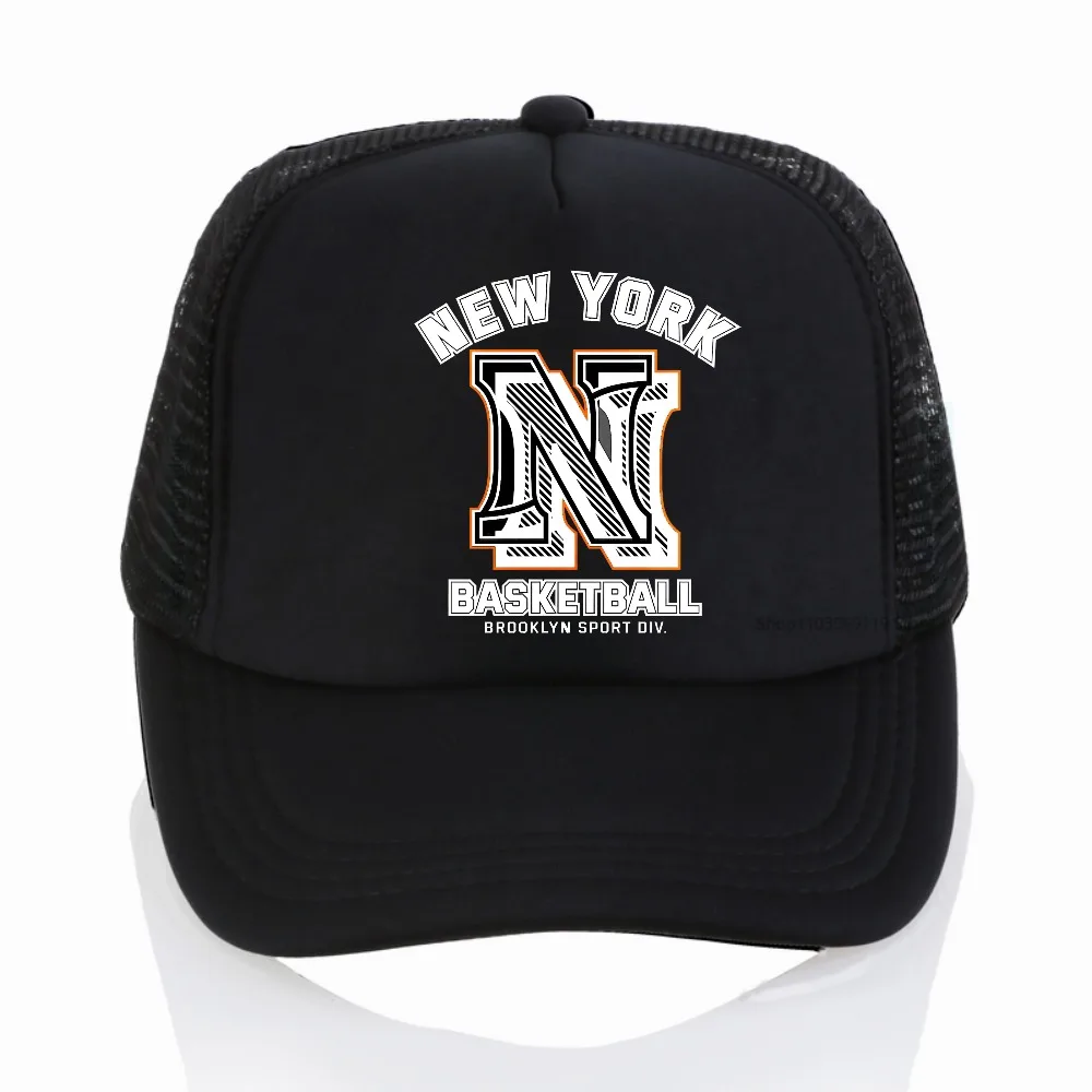 

New York Basketball Print breathable baseball cap fashion Hip Hop Casual Unisex caps summer adjustable mesh cool trucker hats