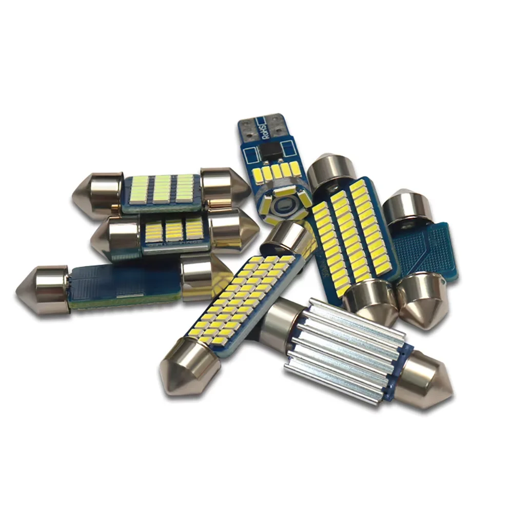 مصابيح السقف الداخلي Canbus لتويوتا كورولا AE110 E110 E11 1996 1997 1998 1999 2000 2001 سيارة LED الداخلية خريطة إضاءة صندوق السيارة عدة #2