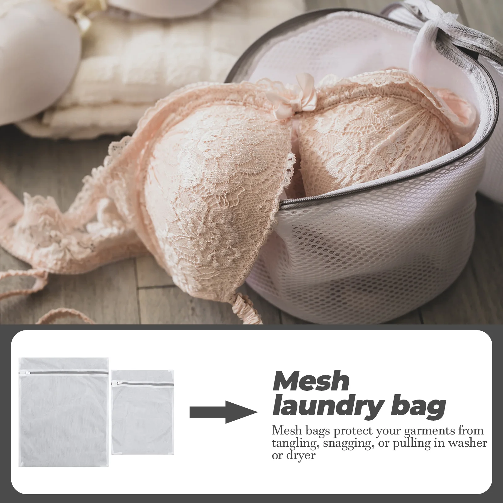 

8Pcs Mesh Laundry Bags Reusable Clothes Washing Machine Protector for Travel Camping Laundry Bags Washing Machine Bag