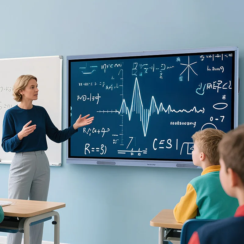 98-Inch Portable Interactive Smart Board Multi-Touch Display Mobile Stand For Training Room Education & Office Use