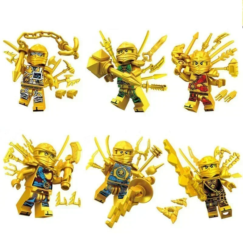 24-teilige Anime-Charaktere Ninja-Figuren Garmadon Jay Lloyd Samukai Cole Harumi Ultra Violet Pyro Snake Baustein Kinderspielzeug