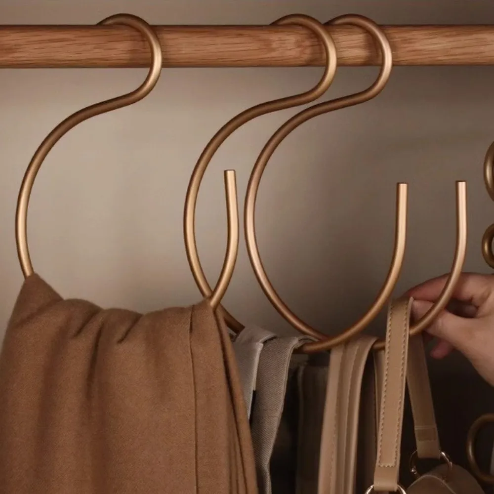 Versatile Metal Hanging Hooks Cap Organizer Hat Storage S-Shape Hook Space-Saving Closet Organizer Hooks Closet Organizer