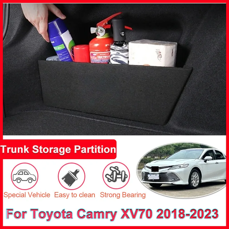 

Car Trunk Storage Partition Box Side Storage Auto Part Interior Accessories Tools For Toyota Camry Daihatsu Altis XV70 2018~2023