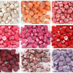 50Pcs/Bag Retro Wax Seal Colored Wax Beads DIY Scrapbooking Octagon Sealing Stamp For Envelope Letter Wedding Party Invitation