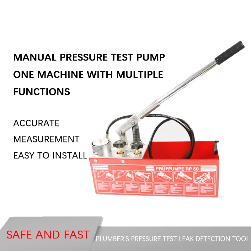 

50KG manual pressure test pump PPR tap water pipeline valve pressure machine pipeline leak detector pressure pump