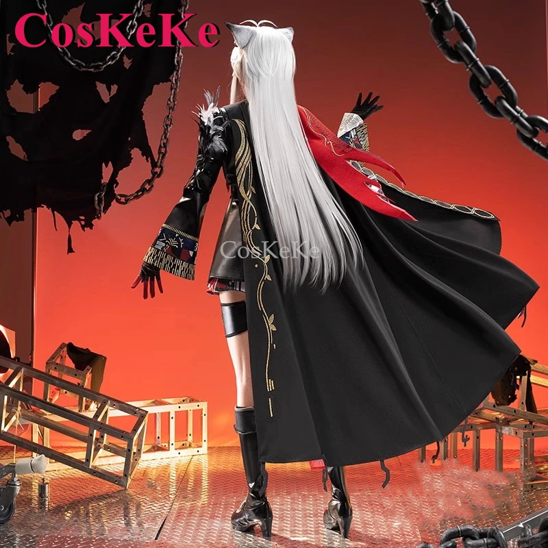 CosKeKe Lappland The Decadenza Cosplay Costume, Arknights Game, Élégant, Magnifique, Uniforme de Combat, ixd'Activité, Vêtements de Jeu