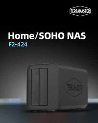 TERRAMASTER-NAS Armazenamento com alto desempenho, armazenamento em rede sem disco, 2Bay, Quad Core, 8GB, 2.5GB, F2-424