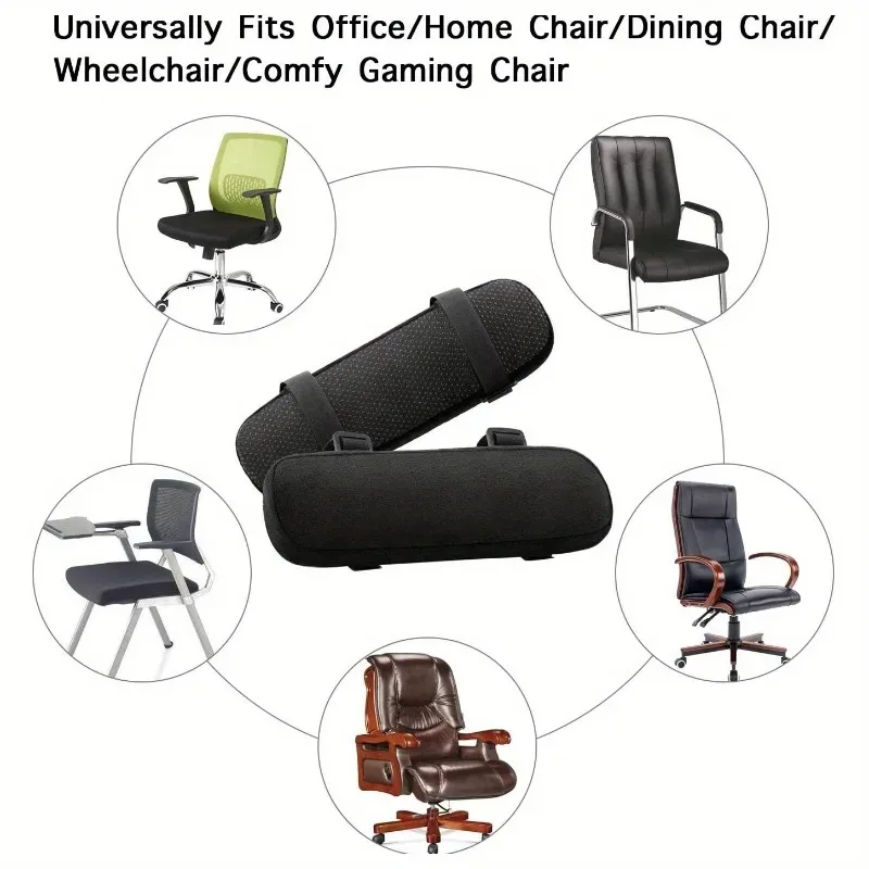 Office Chair Elbow Support Cushion Comfortable Memory Foam Armrest Pads Chair Cushion Pads Elbow Relief Furniture Accessories