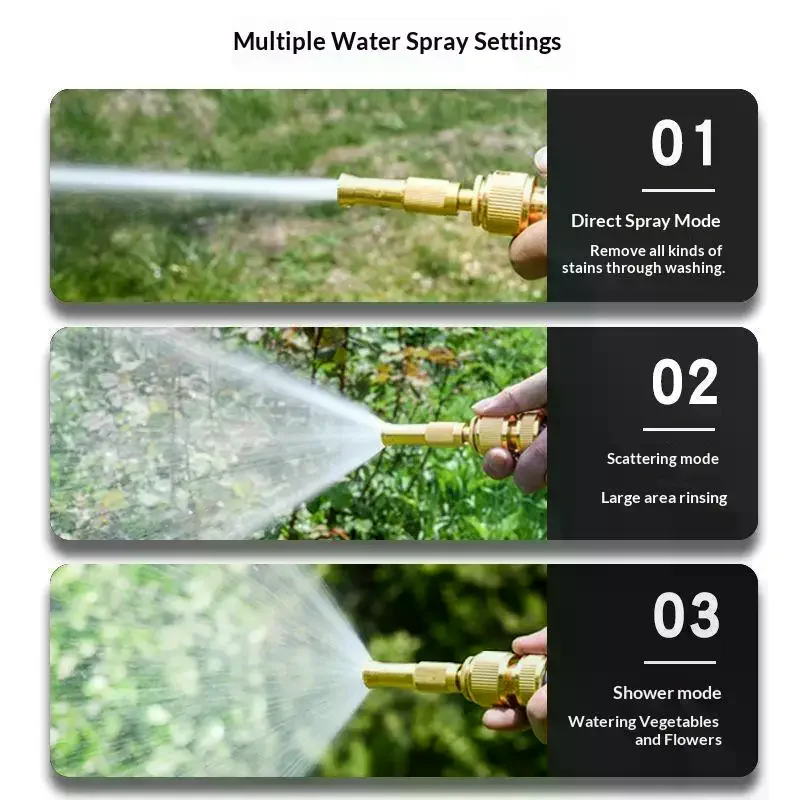 [MA]Spray Nozzle Water Spray Brass High Pressure Direct Spray Sprinkler Quick Connector Home Garden Hose Adjustable[MA]