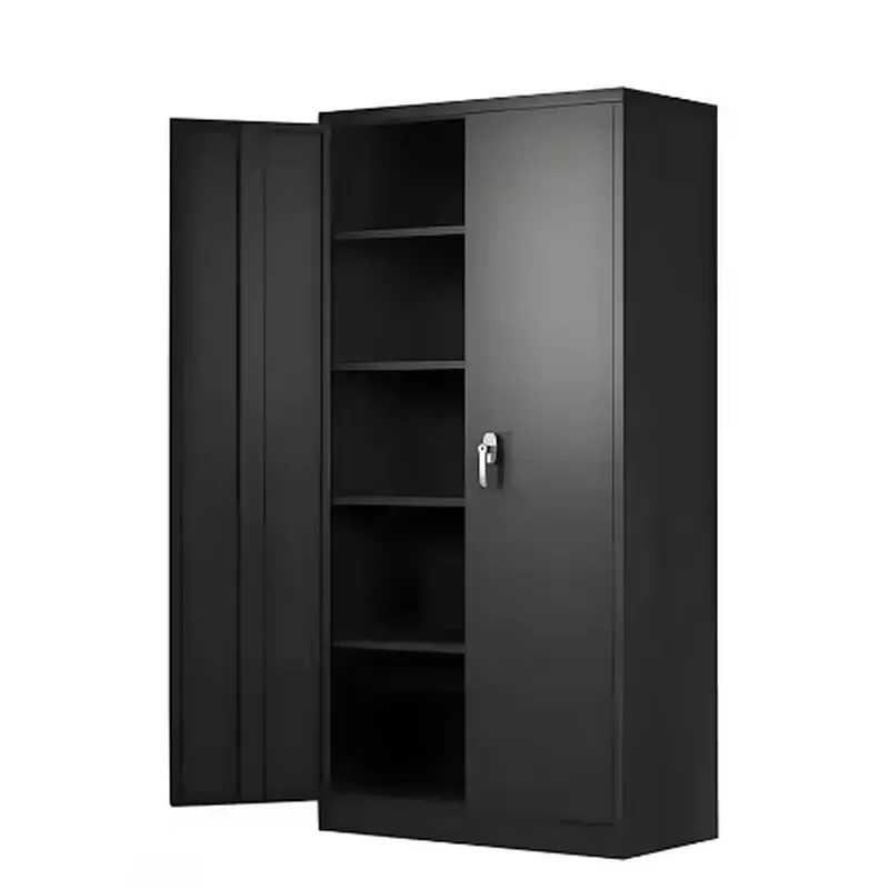 High Quality Modern Commercial Office Furniture Steel 2 Swing Doors Metal Filing Cabinet for Hotel School Workshop Warehouse