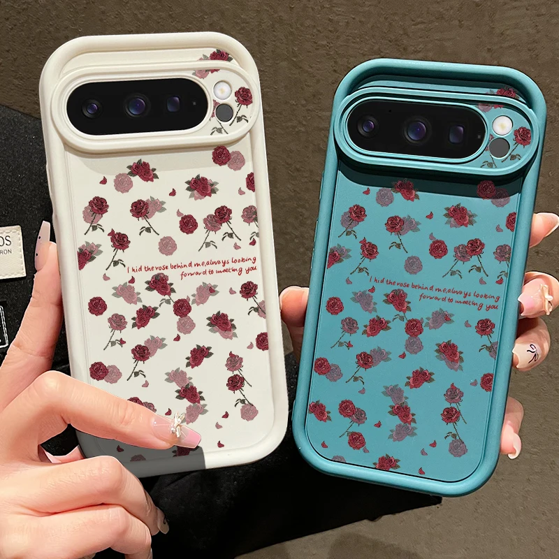 Rose Flowers Patterned Soft TP - Phone Cases Google Pixel 9A recension och pris
