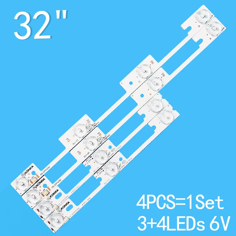 New 4PCS/lot 2*3LEDs+2*4LEDs For 32