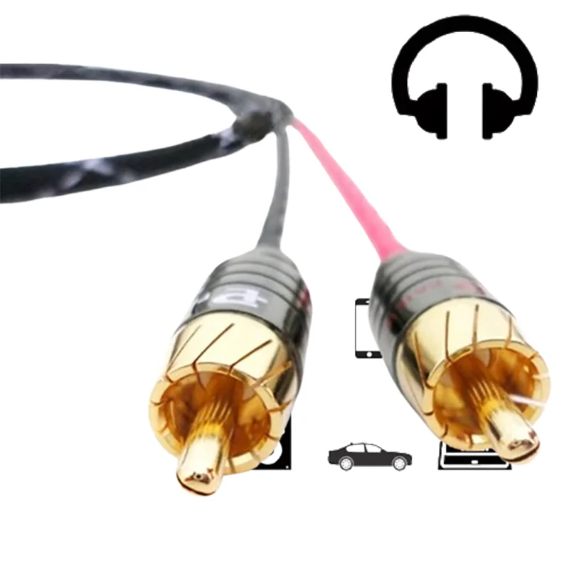 

Pro Studio Dual-Shielded CANARE L-4E6S Star-Quad 4N OFC Interconnect w/ Gold-Plated 3.5mm TRS to RCA Plugs for Amplifier DAC TV​