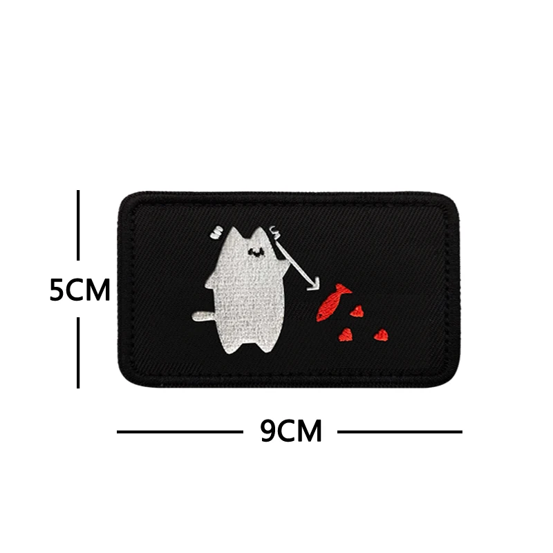 Cat Spearfish Missile Bear ricamo Patch Blackbeard Pirate Flag distintivo tattico per abbigliamento giacche decorazioni fai da te Applique