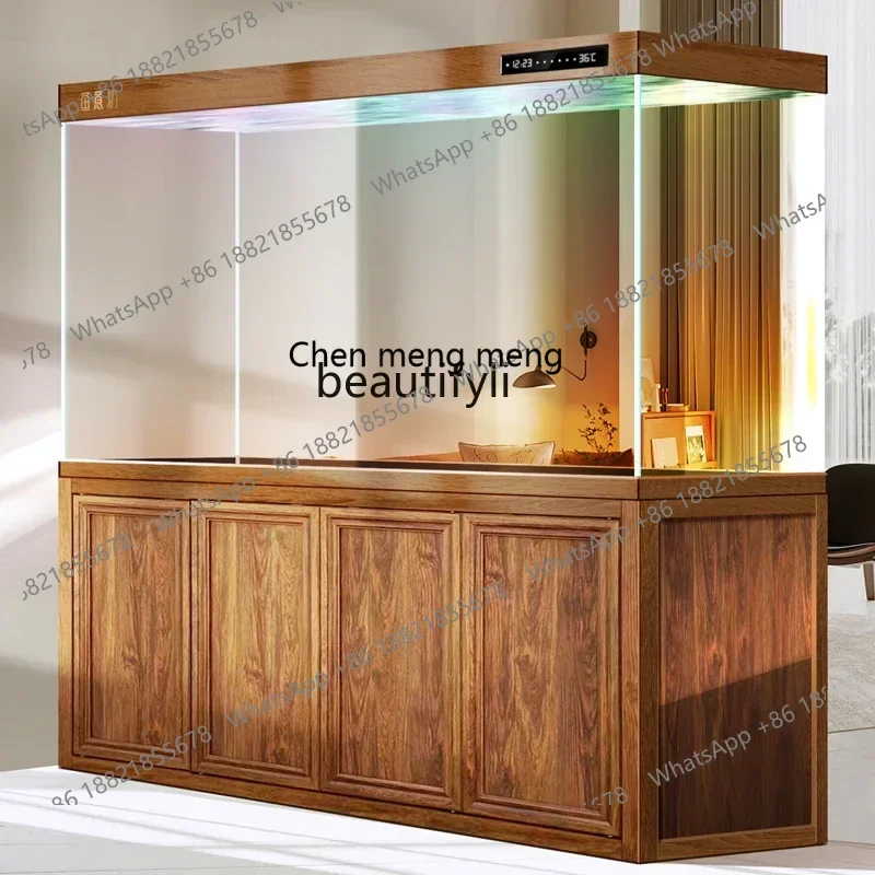 G153  S Bottom filter fish tank living room large ultra-white glass intelligent ductless professional arowana tank