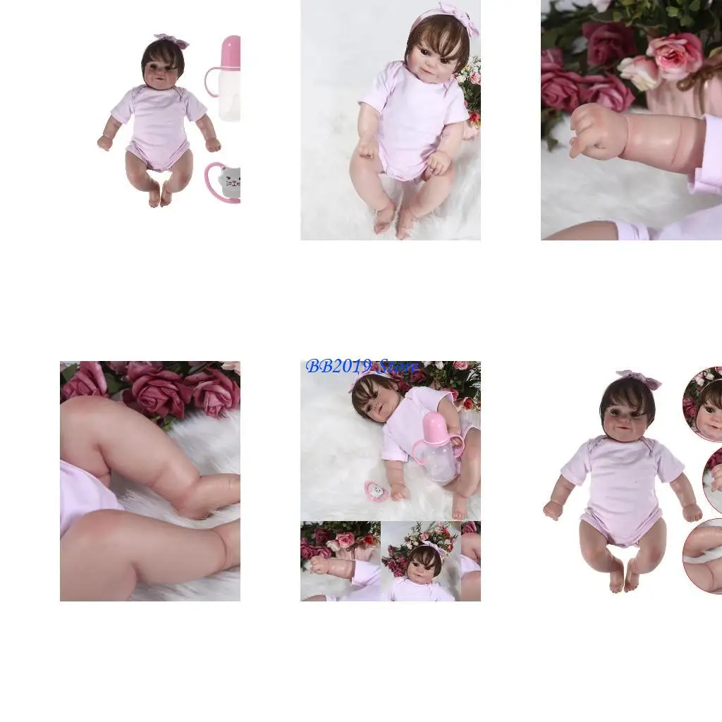 

Q0KB 20" Newborn Baby Bed Sleeping Toy Girl Accessories Eco-friendly Vinyl Doll Pleasant Toy Baby Room Decorations