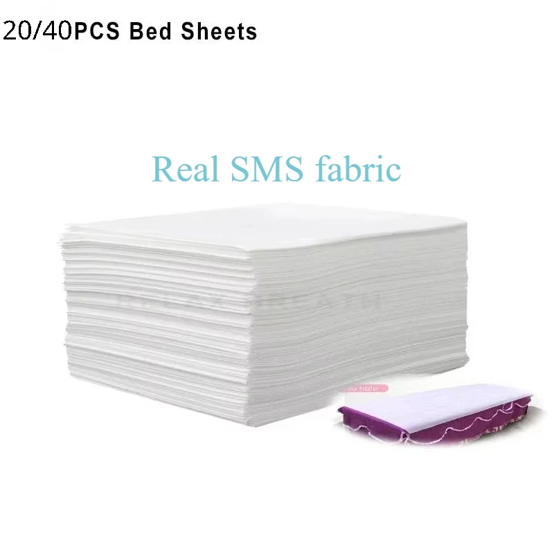 20/40pcs עיסוי עמיד למים גיליונות שולחן חד פעמי מיטה ספא ללא ארוגה כיסוי לנשימה סיטונאית 80x180 ס 