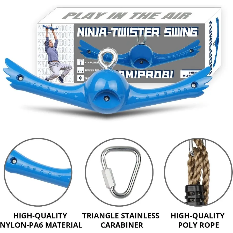 Twister Swing Spins Set: Slackline-hulpstukken 360-handgreep TwistSpin Flips Speelgoed Activeer Powers Warrior-accessoires Hangspeelgoed voor