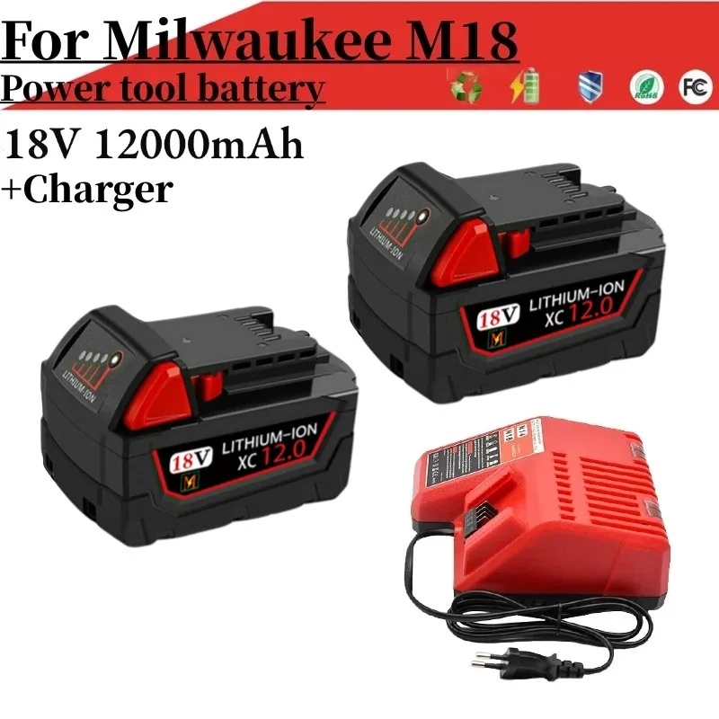 

News For Milwaukee M18 Power Tool Battery, Charger, BR, XC, 18V, 12000mAh M18B5, 48-11-1860, Built-in 18650 Battery