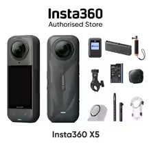 

Newest Insta360 X5 15m Waterproof X5 Essentials Bundle - 8K30fps, X5 Starter Bundle, 360 Video Action Camera with 2400mAh Batter