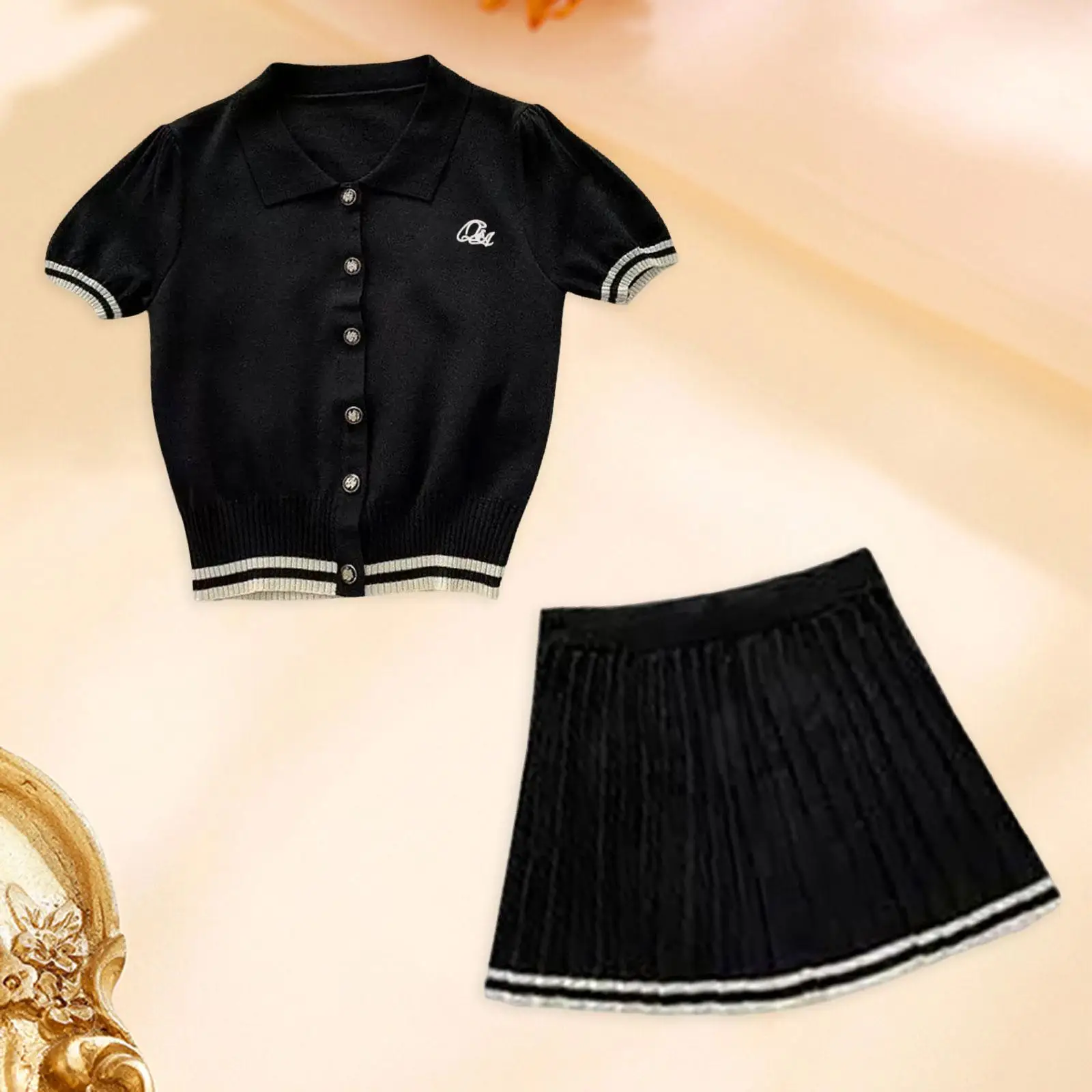 Womens Pleated Skirt Set Summer Badminton High Waisted Trendy Mini Skirts