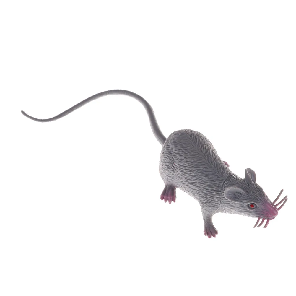 22cm Small Rat Fake Lifelike Mouse Model Prop Halloween Gift Toy Party Decor Practical Jokes Novelty Funny Toys For Kids Gift