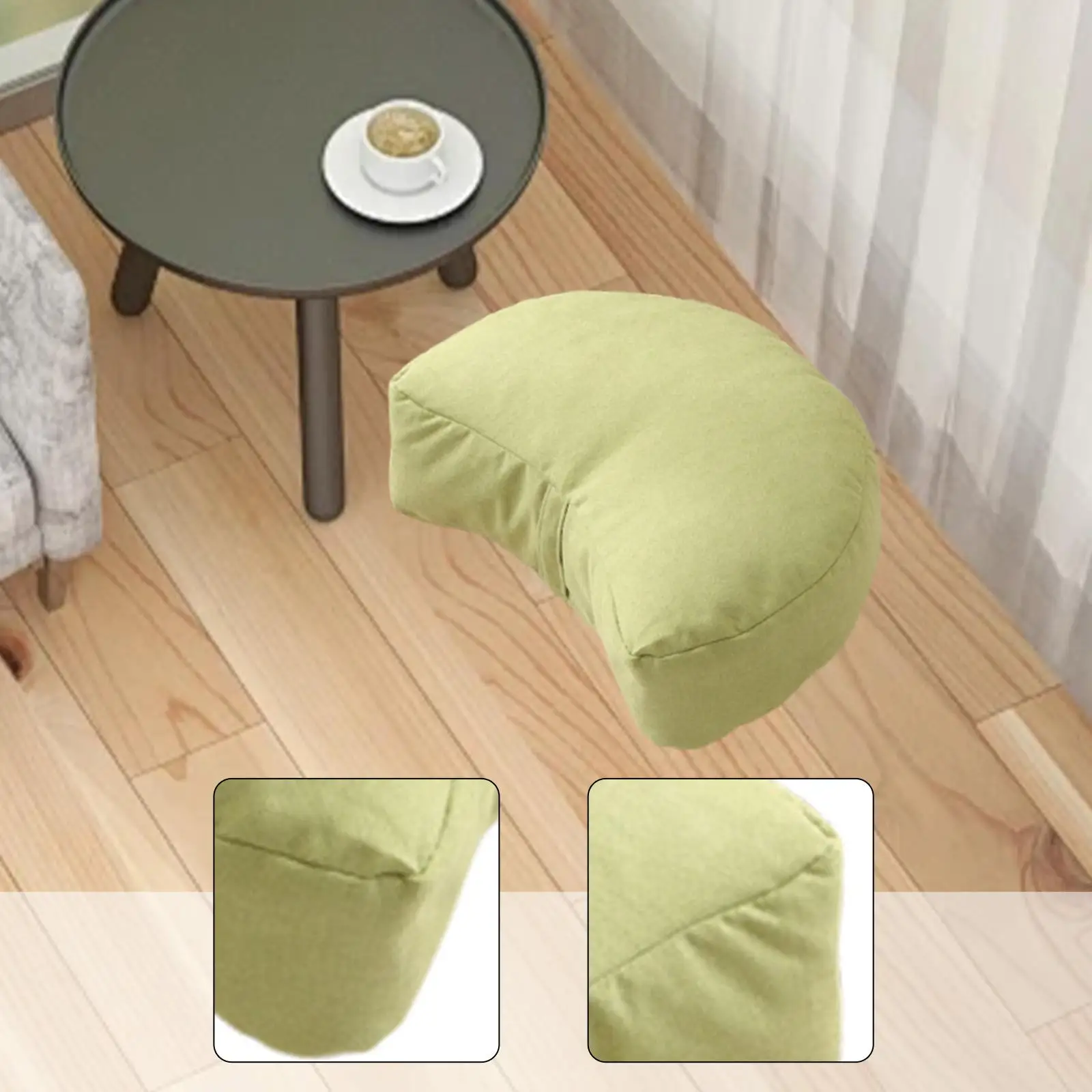 Half Moon Floor Pillow Cushion Sofa Chair Pad Decorative Tatami for seat Cushion Breathable Meditation Cushion for Home Studio