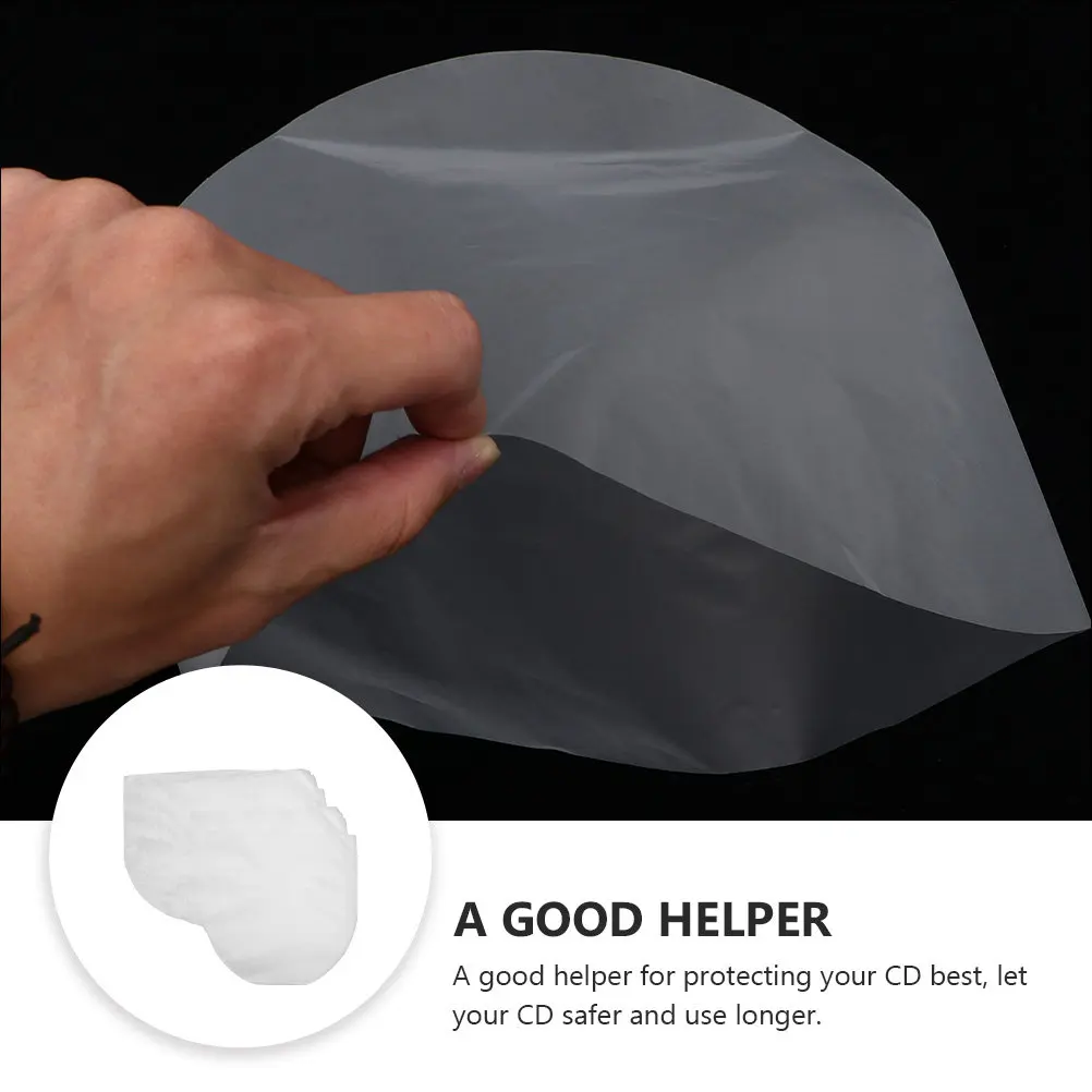 50Pcs Premium Pe Vinyl Record Sleeves Clear Cd Protector Dust Scratch Resistant Flap Free for Albums and Cds
