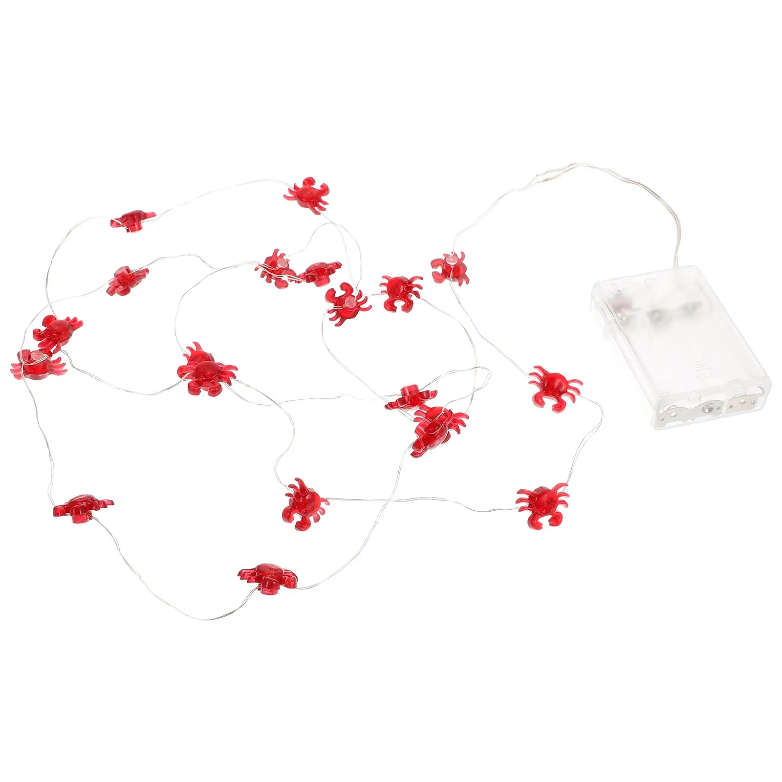 

20 LED Crab String Lights Warm White Small Ocean Shaped Plastic Crawfish Seaside Scene Lighting Festive Party DIY Decor