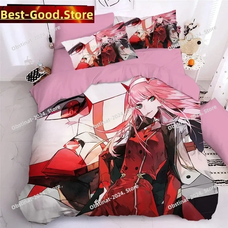 Darling In The Frank XX Bedding Sets Japan Anime Game Figure 3D Printed Duvet Cover Sets Twin kids Queen King Size Bedclothes