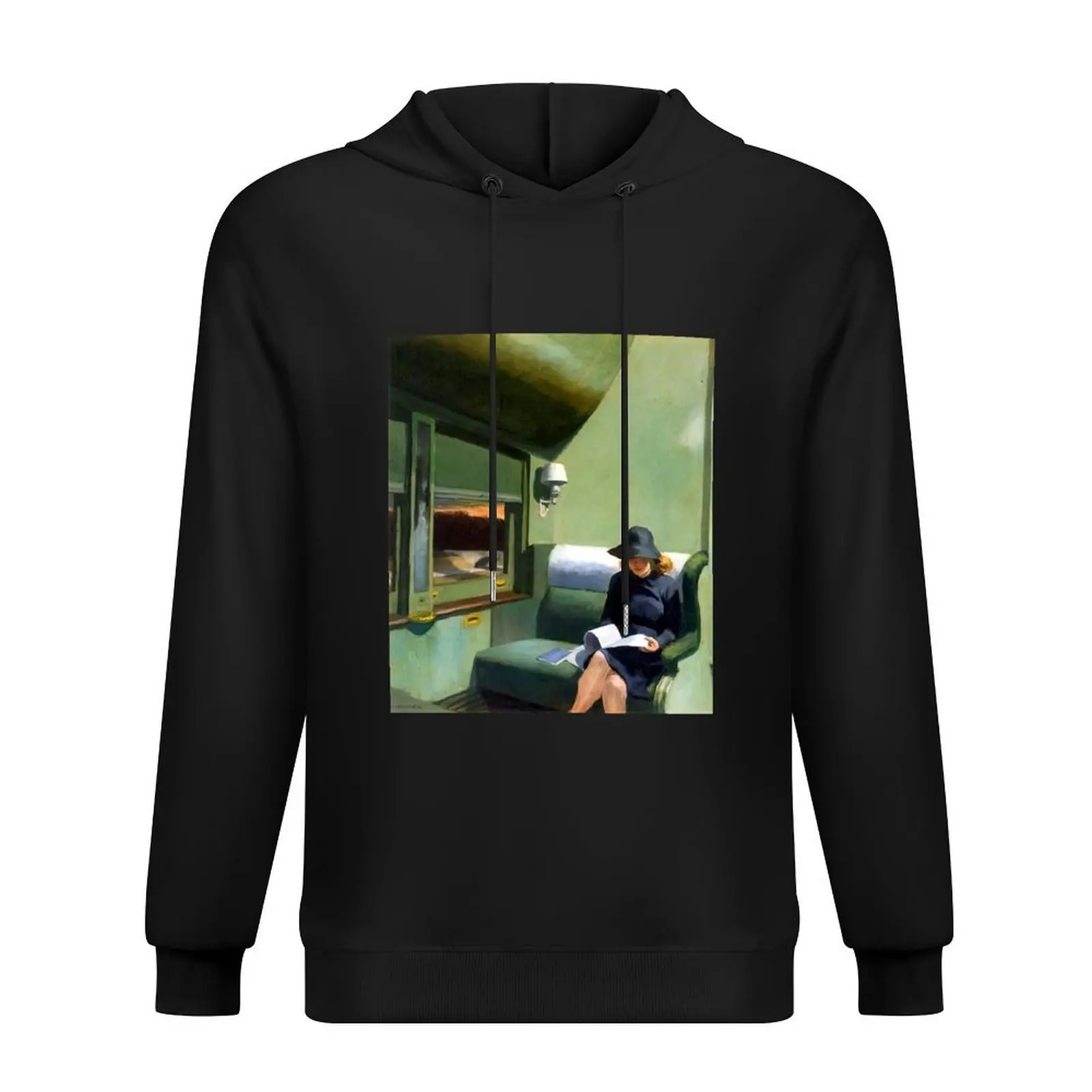 لوحات إدوارد هوبر هوديي ملابس رجالي مصممة ملابس جمالية ملابس خريفية للرجال ملابس رجالي بقلنسوة جرافيك #1