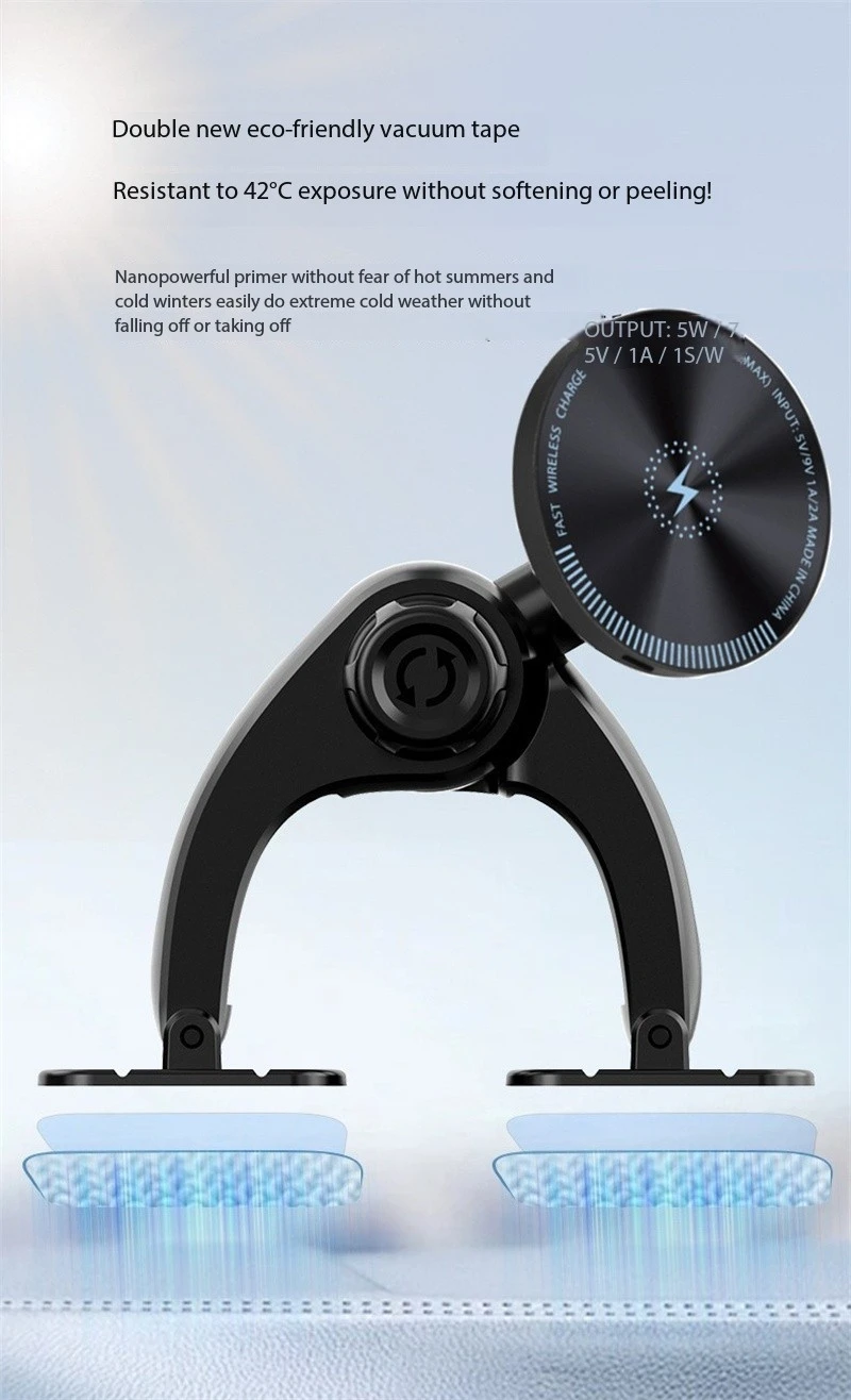 15W Magnetic Car Macsafe Wireless Charger Holder Magsafe Car Mount Charger Dash Wireless Charging For iPhone 17 16 15 Samsung