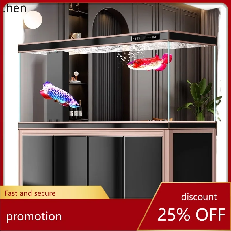 

HT fish tank living room medium and large bottom filter ultra-white water-free intelligent ecology