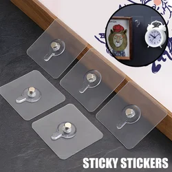 Strong Adhesive Hooks Self-adhesive Wall Hangers Picture Frame Holder No Drilling Waterproof Kitchen Bathroom Hanger Screw Hooks