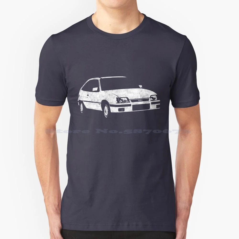 Opel Kadett E Gsi 16v T Shirt 100% Cotton Tee Car Opel Vauxhall C20xe Silhouette 16v Classic Hobby Gsi Kadett