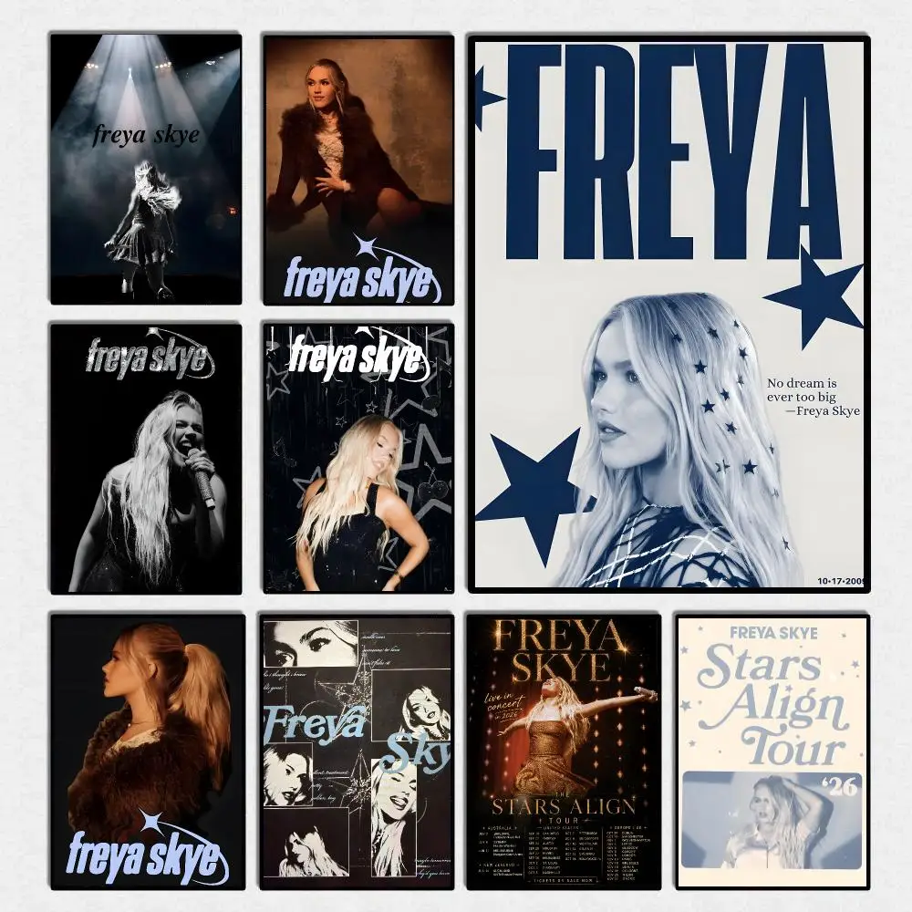 Sängerin F-Freya Skye Poster Hochwertige Wandkunst für Zuhause, Büro, Schlafzimmer, Wohnzimmer, Flur, Bar Perfekte Geschenkidee