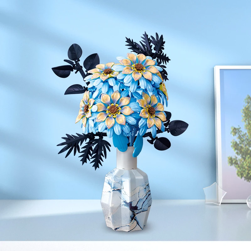 

2026 New Frans Gerbera Daisy Building block everlasting flower living room decoration toy MOC Valentine's Day and Christmas gift