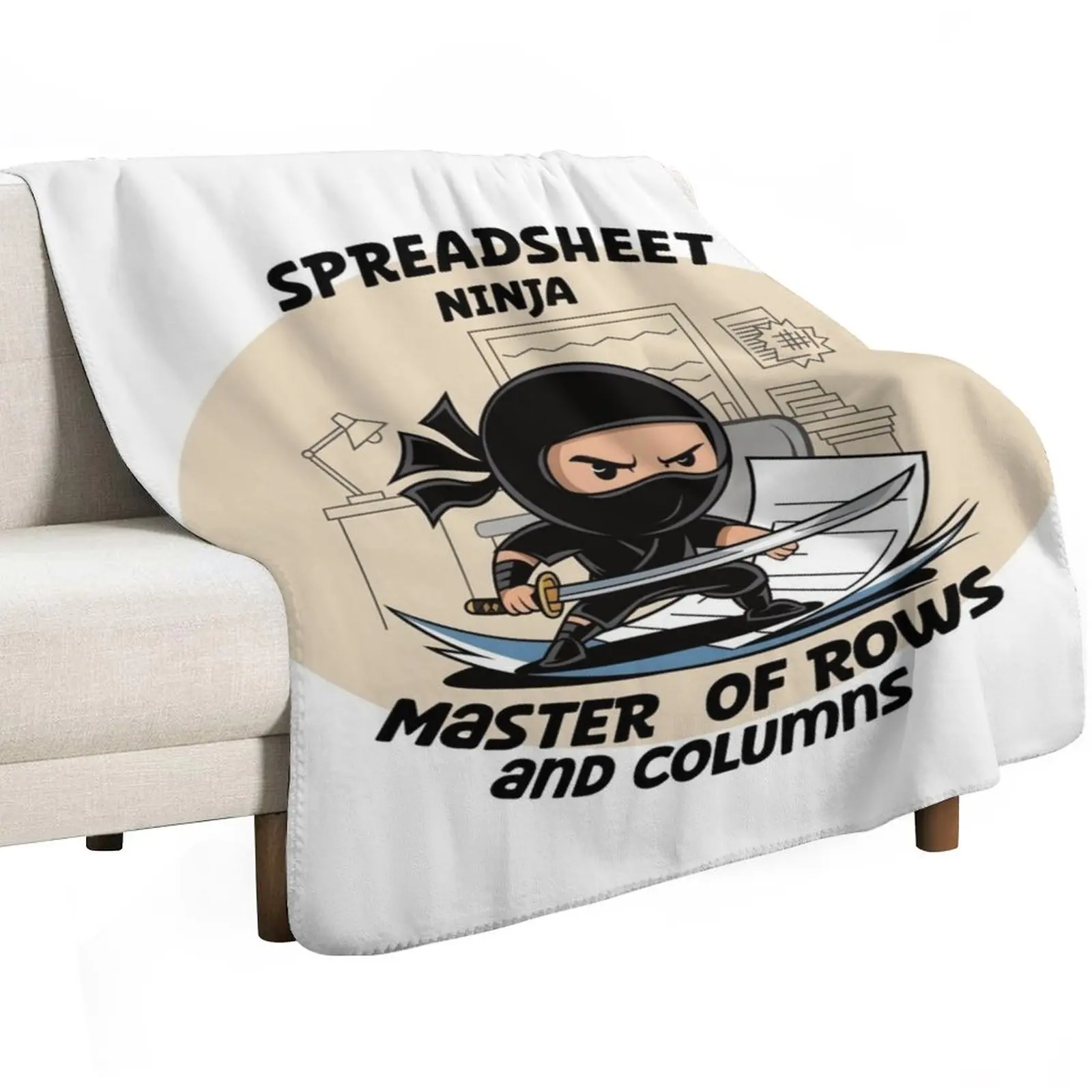 Spreadsheet Ninja: Master of Rows and Columns Throw Blanket Kid'S Summer wednesday anime Thermal Multi-Purpose Blankets