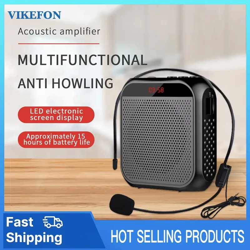 Draagbare stemversterker Megafoon Mini-audioluidspreker met microfoon Oplaadbare ultralichte luidspreker voor leraren