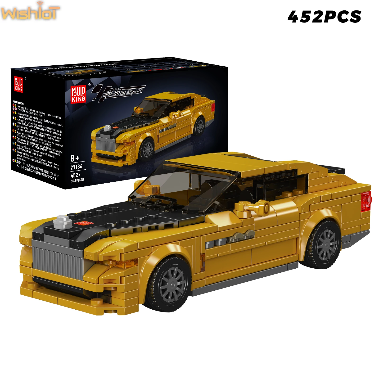 

Конструктор Mould King 27136: Роскошный полностью электрический суперкар, классическая модель суперкара с демонстрационным боксом, игрушка для мальчиков, украшение для стола, подарок